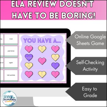Prefixes & Suffixes Valentine's Day Review - Self-Checking Digital Game for ELA, image 3