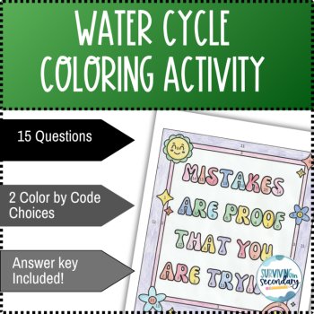 The Water Cycle Coloring Activity, image 2