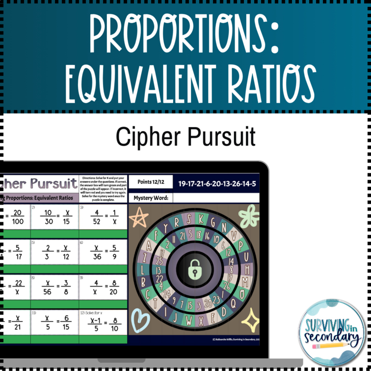 Proportions: Equivalent Ratios Digital Resource Cipher Pursuit