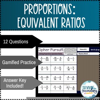 Proportions: Equivalent Ratios Digital Resource Cipher Pursuit, image 2