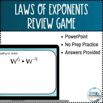 Laws of Exponents Pop Game- Whole Class Review, image 3