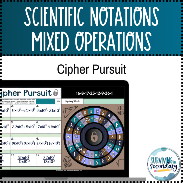 Scientific Notation Mixed Operation Digital Resource Cipher Pursuit