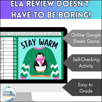 Independent and Dependent Clauses Review - Self-Checking Digital ELA Activity, image 3