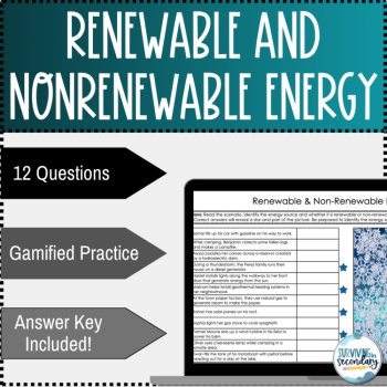 Renewable and Non-Renewable Energy Digital Winter Mystery Picture Activity, image 2