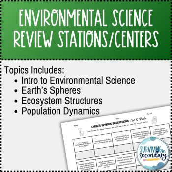 Environmental Science Winter-Themed Review Station/Centers, image 2