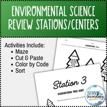 Environmental Science Winter-Themed Review Station/Centers, image 3