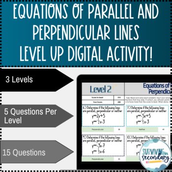 Equations of Parallel and Perpendicular Lines Level Up! Digital Practice, image 2