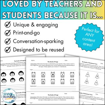 Rating Scale & Reflection Activity - Set of 10 Reusable Pre- & Post-Assessments, image 4