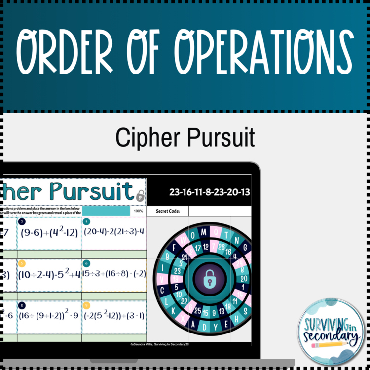 Order of Operations Digital Resource Cipher Pursuit