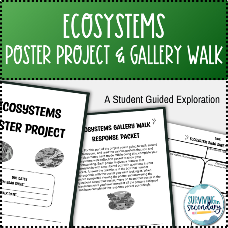 Ecosystems Poster Project and Gallery Walk - Environmental Science Lesson