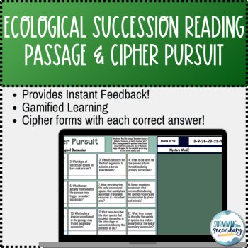 Ecological Succession Reading Passage and Cipher Pursuit Digital Resource, image 3