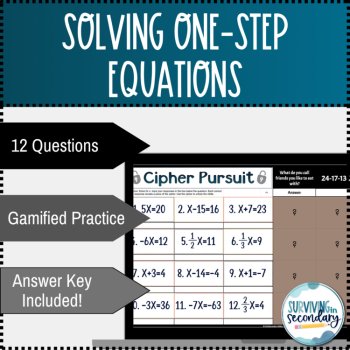 Solving One-Step Equations Digital Practice Activity, image 2