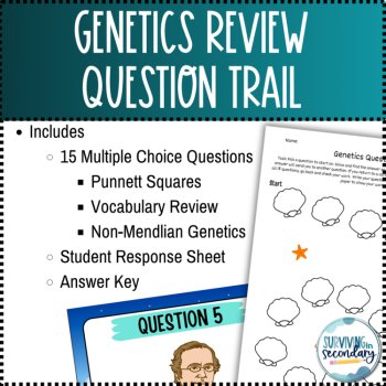 Genetics Review Beach-Themed Question Trail Scavenger Hunt!, image 2