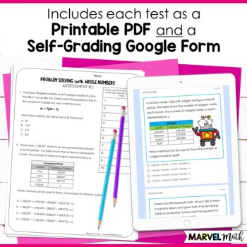 5th STAAR Math Review Single and Multi Step Word Problems Tests, image 4