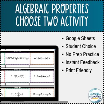 Algebraic Properties Choose Two Self-Checking Digital Practice, image 2