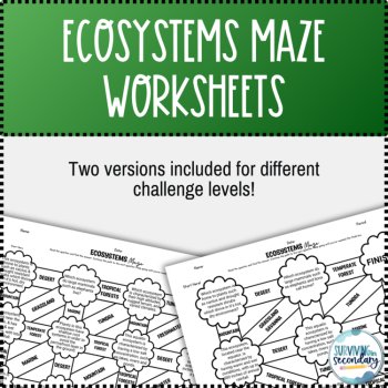 Ecosystems Maze Worksheet, image 2