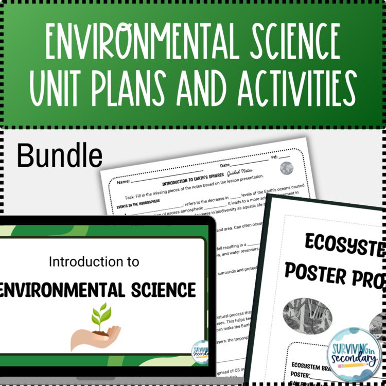 Environmental Science Unit Lesson Plans and Activities Bundle