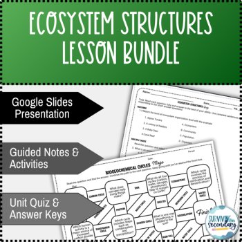 Ecosystem Structures Unit Lesson PPT, Guided Notes and Activities Bundle, image 3