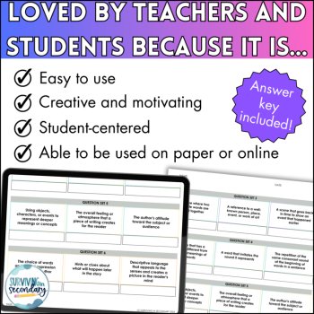 Literary Devices Choose Two - Print & Digital Activity for Middle & High School, image 4
