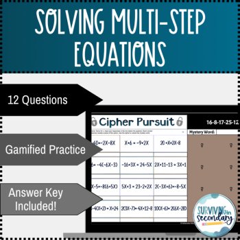Solving Multi-Step Equations Digital Resource Cipher Pursuit, image 2