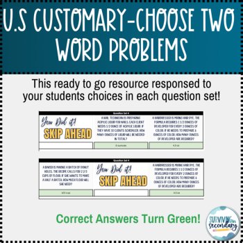 U.S Customary Word Problems with Self-Checking Digital Practice, image 3