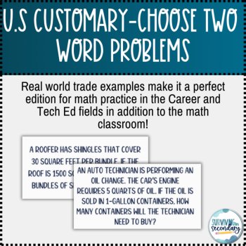 U.S Customary Word Problems with Self-Checking Digital Practice, image 4