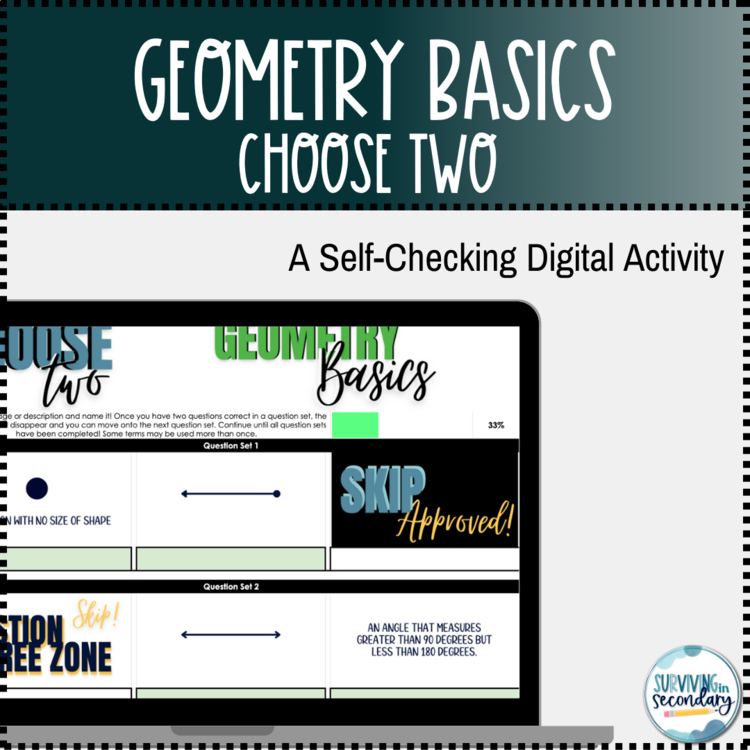 Geometry Basics Digital Resource Practice - Engaging Math Review