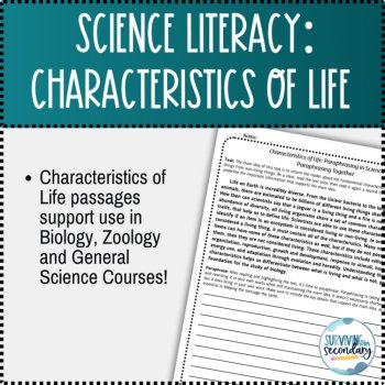 Characteristics of Life/Living Things & Paraphrasing Science Literacy Lesson, image 3