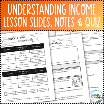 Consumer Math: Understanding Income Lesson, Guided Notes and Activities, image 2