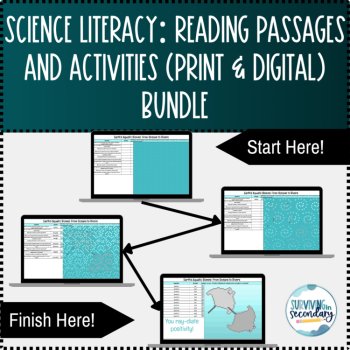 Science Literacy Lessons, Passages & Activities for Middle & High School Bundle, image 4