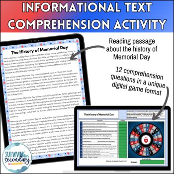 History of Memorial Day Reading Comprehension & Digital Activity, image 2