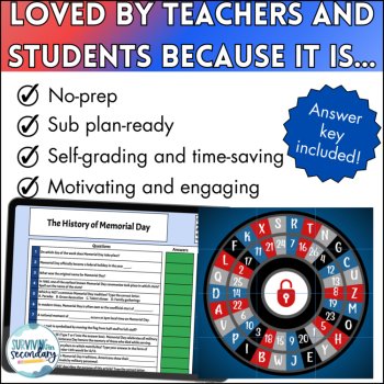 History of Memorial Day Reading Comprehension & Digital Activity, image 4