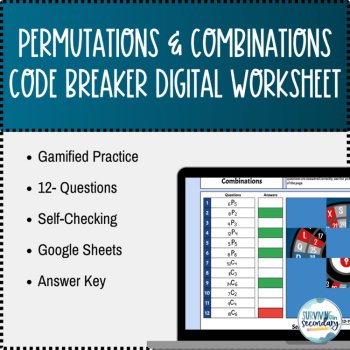 Permutations and Combinations Digital Resource Cipher Pursuit, image 2