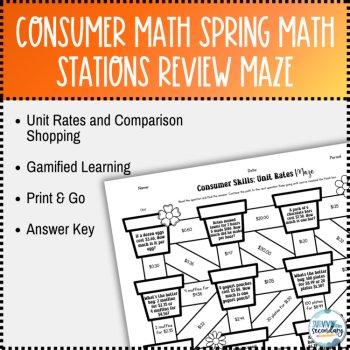 Consumer Math Spring Themed Station/Centers Activities, image 2
