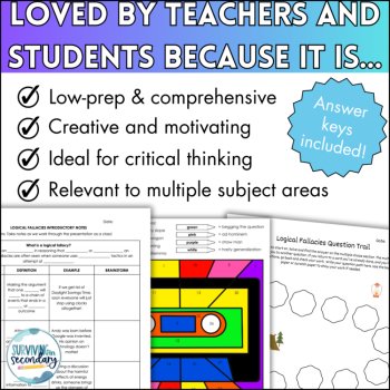 Logical Fallacies Activity BUNDLE - Lessons & Review for ELA, Debate, & more!, image 4