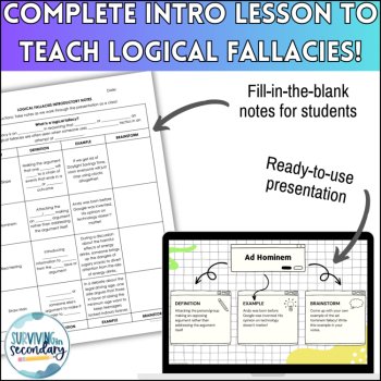 Introduction to Logical Fallacies Lesson - Presentation, Notes, & Exit Ticket, image 2