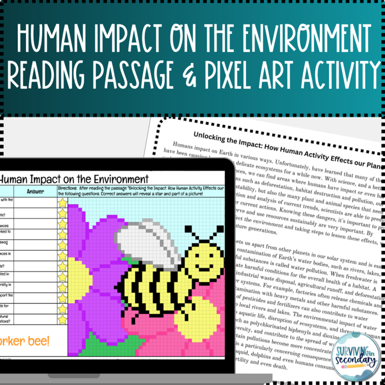 Human Impact on the Environment Reading Passage and Digital Resource Activity