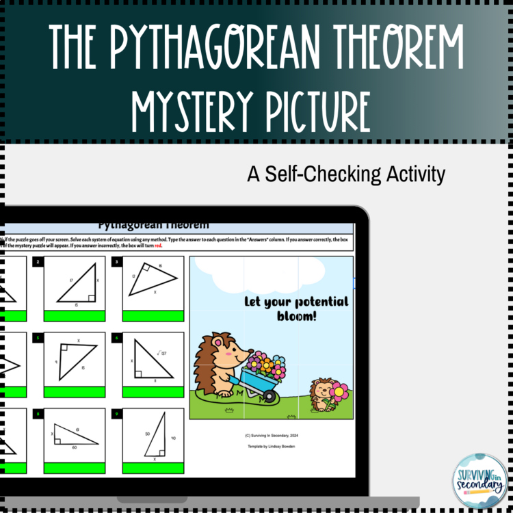 The Pythagorean Theorem Mystery Picture Digital Resource Activity