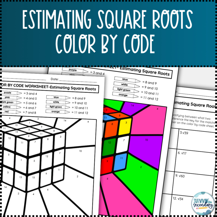 Estimating Square Roots Coloring Activity