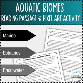 Aquatic Biomes Reading Passage and Pixel Art Activity, image 3