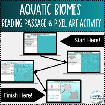 Aquatic Biomes Reading Passage and Pixel Art Activity, image 4