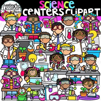 Learning Center Kids Clipart Bundle | Kids working together clipart, image 3