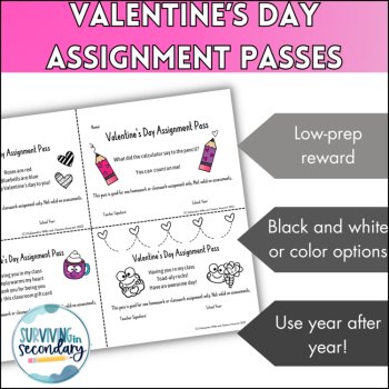 Valentine's Day Activity Bundle for Middle and High School - Use in ANY Subject!, image 4