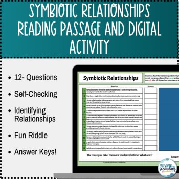 Symbiotic Relationships Reading Passage and Cipher Pursuit Digital Resource, image 2