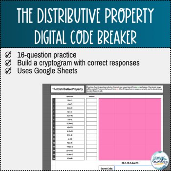 The Distributive Property Cipher Pursuit Digital Practice: Valentines Day Theme, image 2