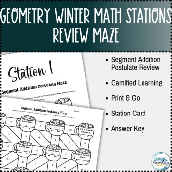 Geometry Winter Math Stations Centers Review Activity, image 2