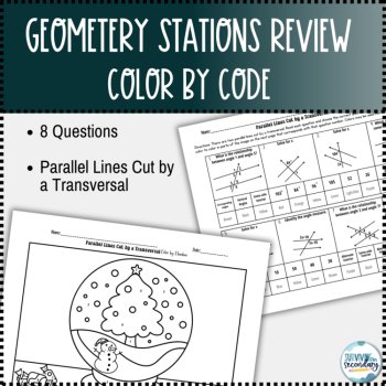 Geometry Winter Math Stations Centers Review Activity, image 3