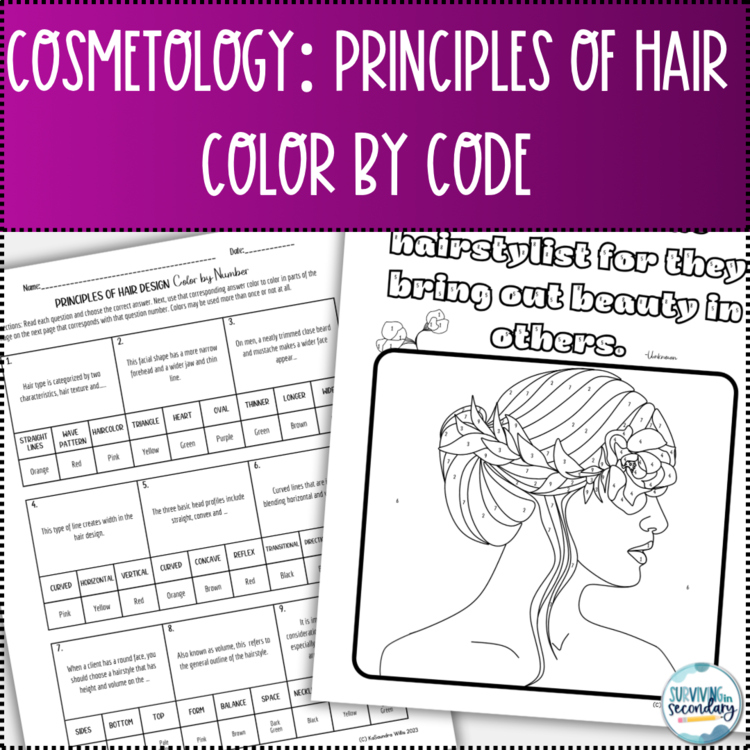 Cosmetology Properties of Hair Color by Number Activity
