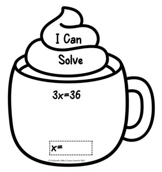 One-Step Equation Winter Pennant Math - Review Activity & Class Decor, image 3