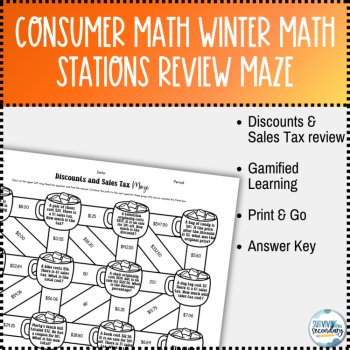 Consumer Math Winter Holiday Stations Activity-Review Centers, image 2